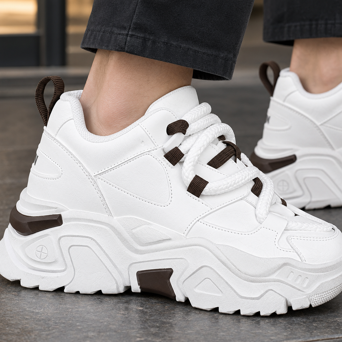 Abate-Capri Chunky Sneakers - Lead Product Detail
