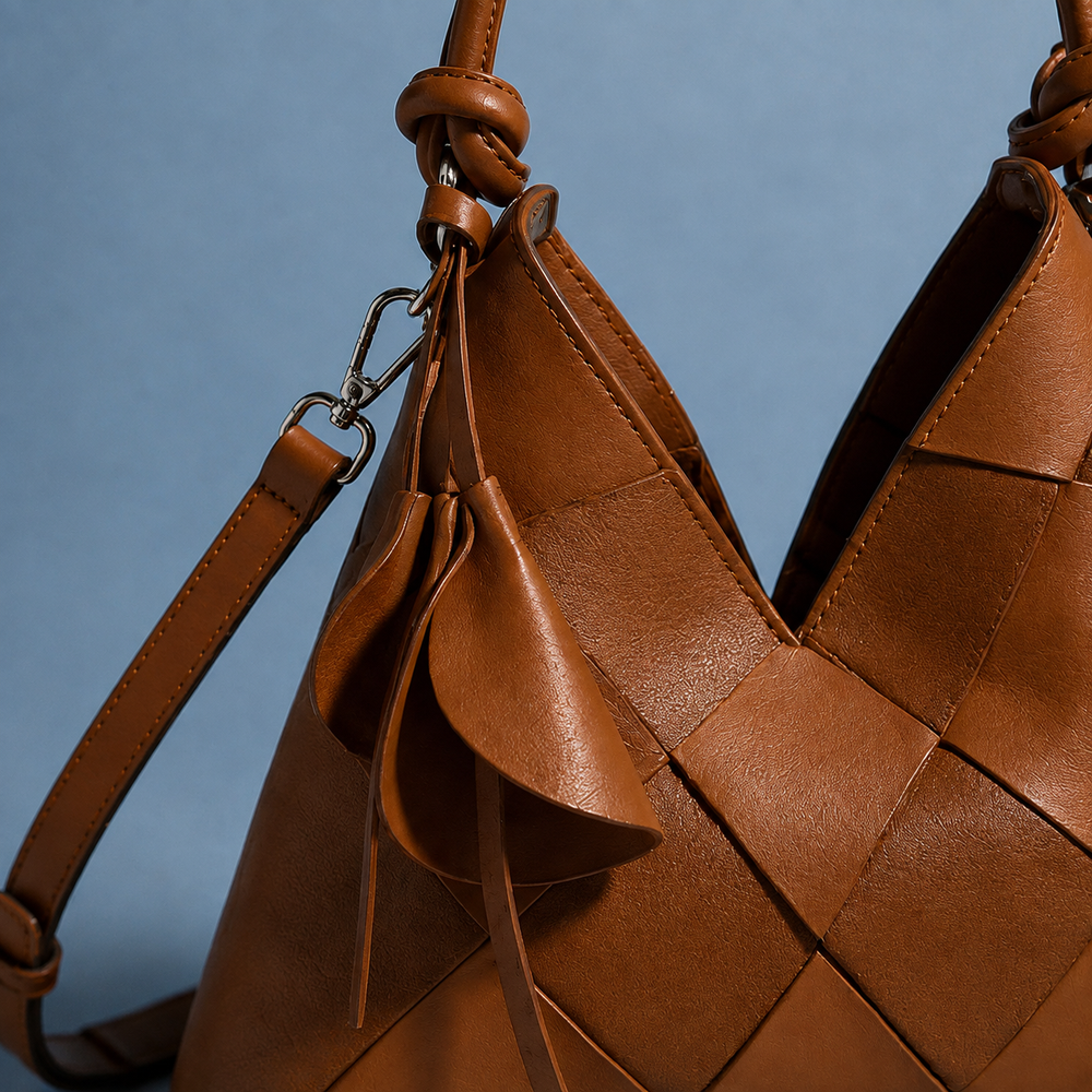 Benedetti Woven Shoulder Bag - Lead Product Detail