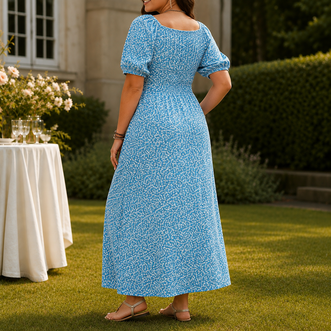 Amalia Floral Maxi Dress - Lead Alternate View