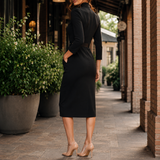 Serena-Hope Tailored Midi Dress - Lead Alternate View