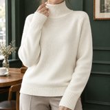 Rosalind-Pearl Ribbed Turtleneck Sweater - Lead Product Detail