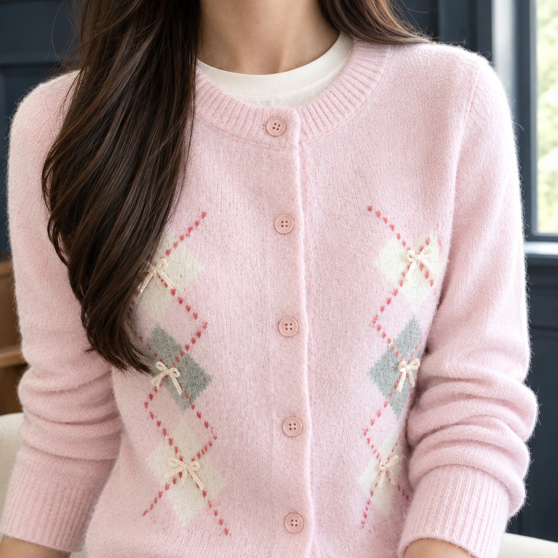 Giulia-Rae Argyle Cardigan - Lead Product Detail