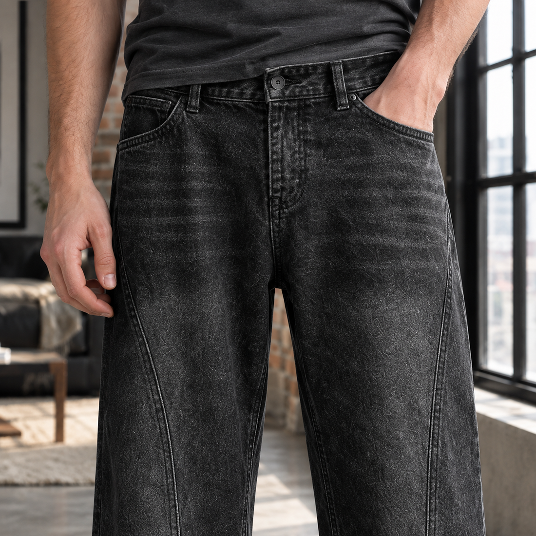 Oliver Wide Leg Jeans - Lead Product Detail