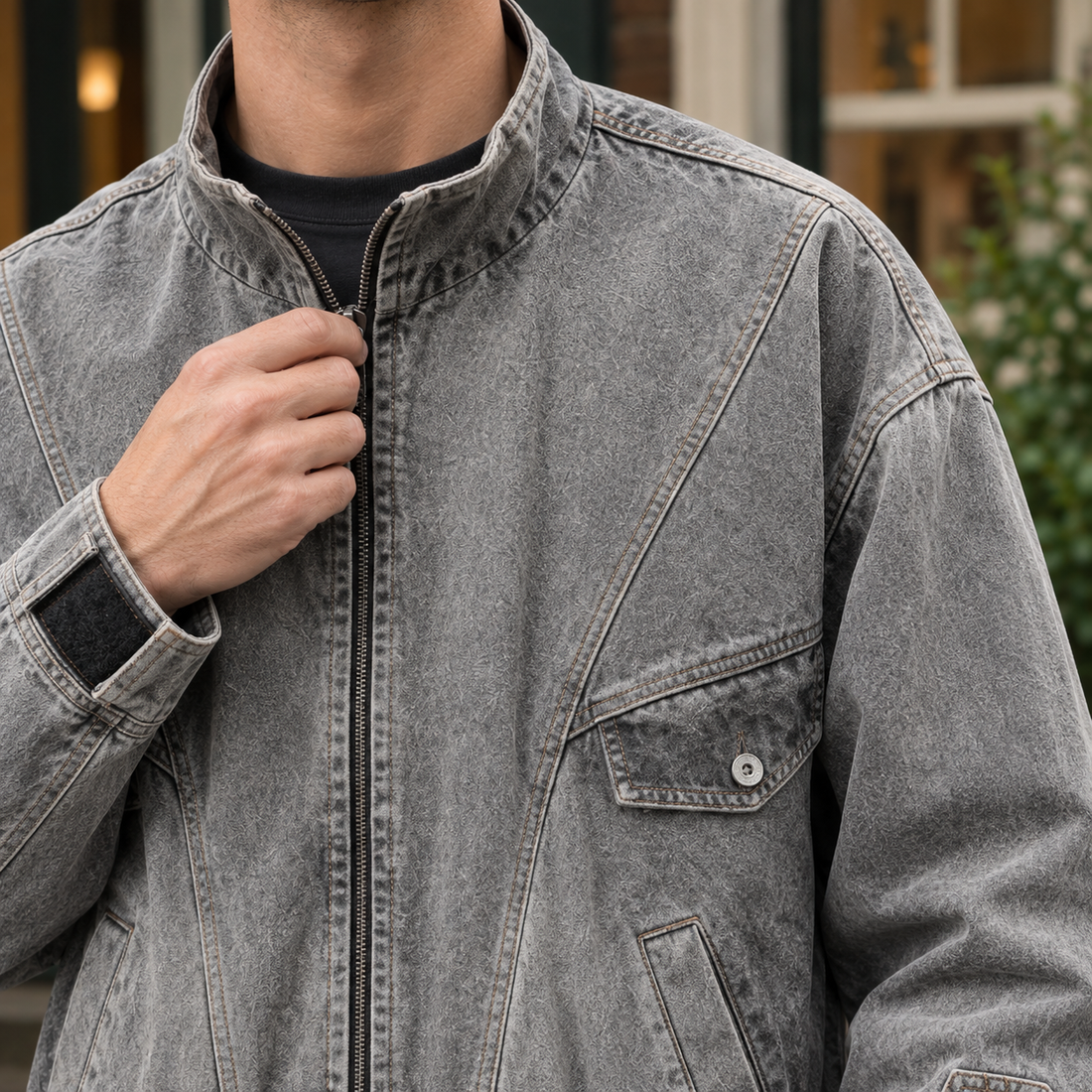 Blake Washed Denim Jacket - Lead Product Detail