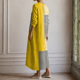 Isabeau-Eve Patchwork Dress - Lead Alternate View