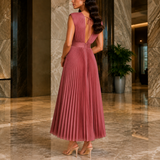 Marisol-Skye Pleated Maxi Dress - Lead Alternate View