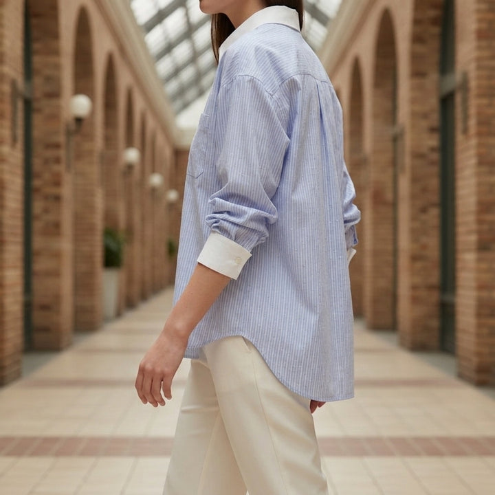Celeste Contrast Collar Shirt - Lead Alternate View