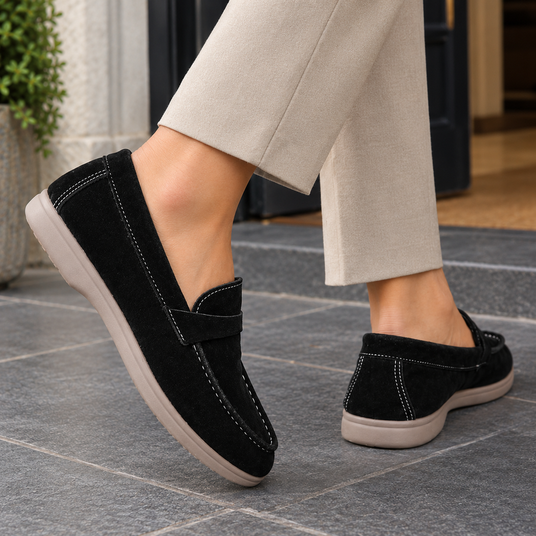 Fornari-Torino Suede Loafers - Lead Product Detail