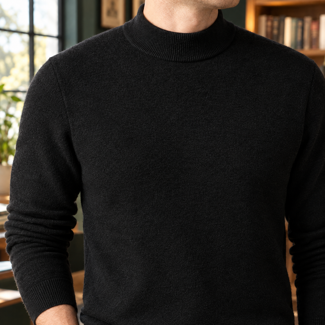 Austin Mock Neck Sweater - Lead Product Detail