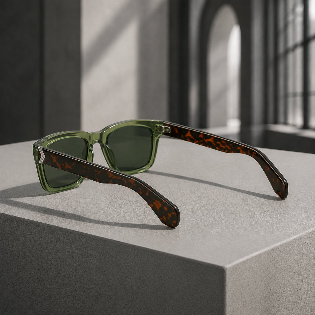 Pascal Rectangular Sunglasses - Lead Alternate View