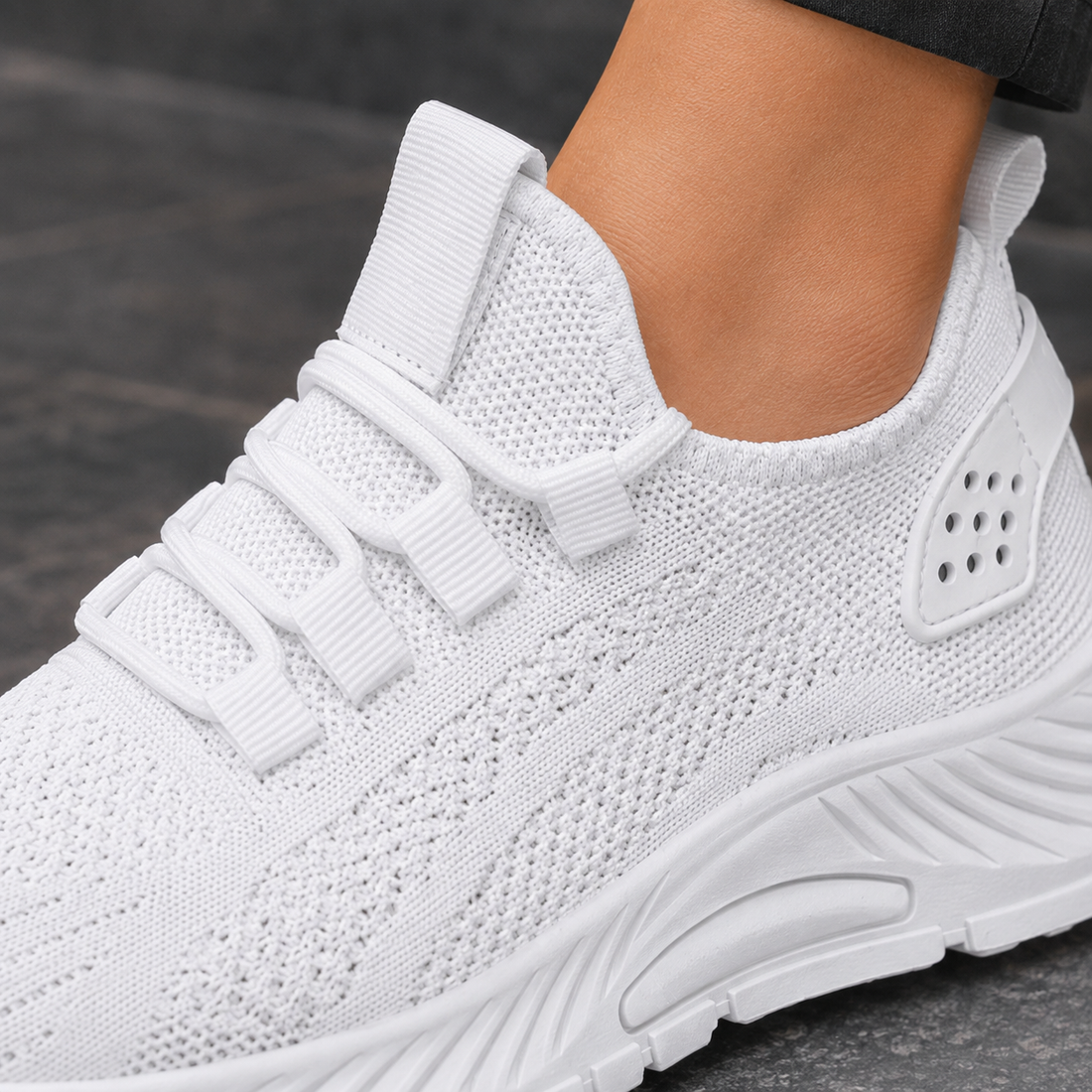 Magenta Knit Sneakers - Lead Product Detail