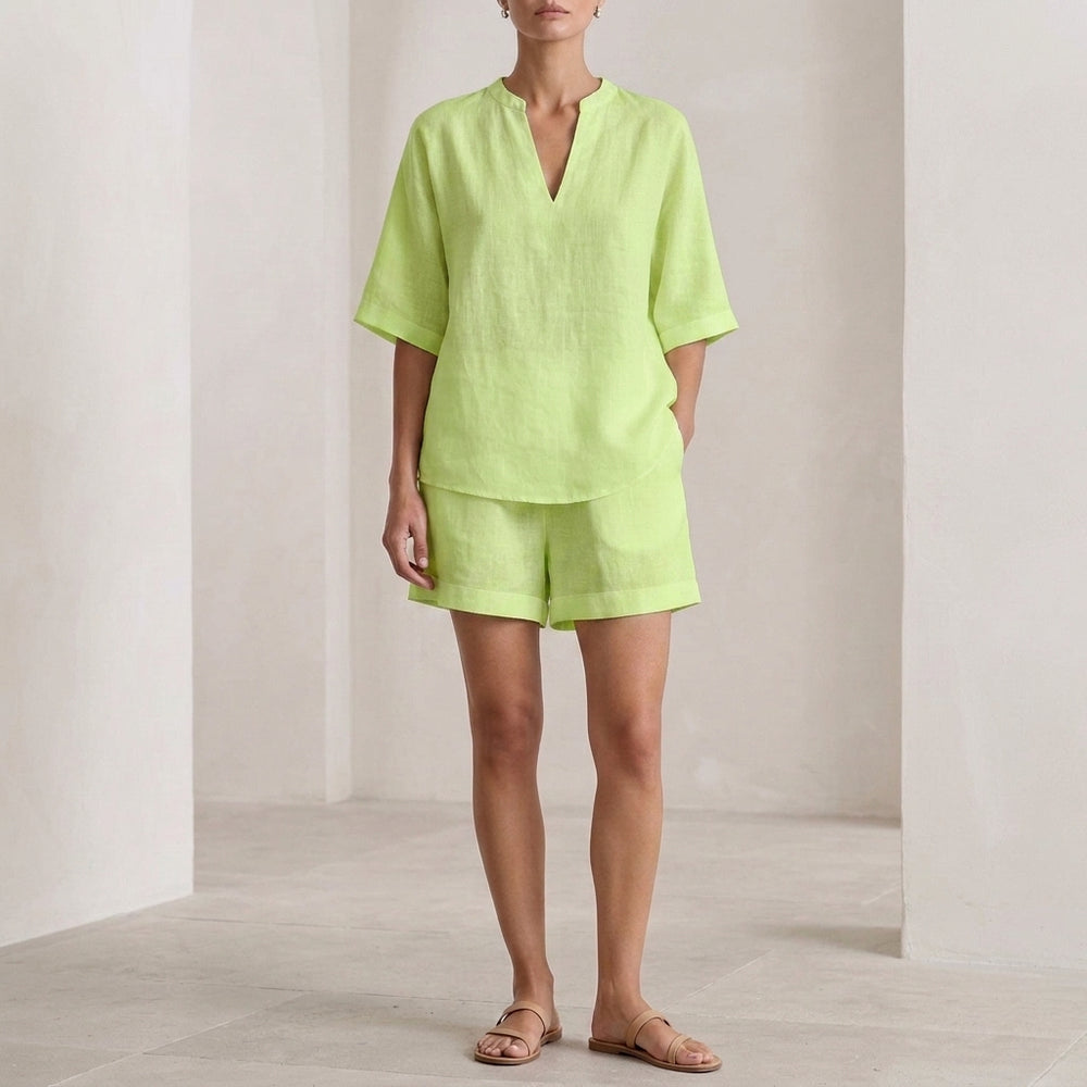Alessia Relaxed Set - Fluorescent Yellow