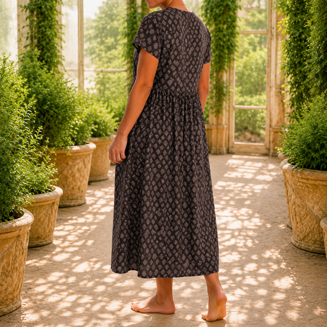 Sabina-Claire Printed Dress - Lead Alternate View