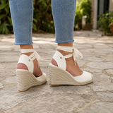 Cardini Lace-Up Wedges - Lead Alternate View