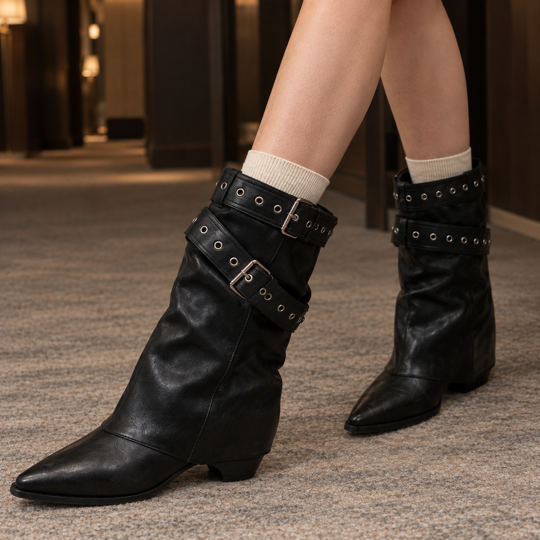 Melis Harness Boots - Lead Product Detail