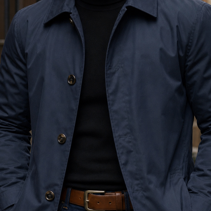Marco Buttoned Overcoat - Lead Product Detail