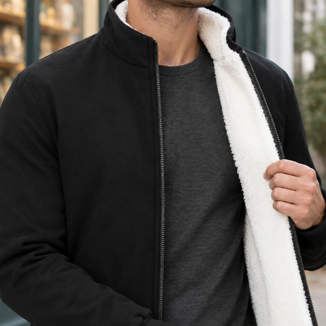 Wyatt Fleece-Lined Jacket - Lead Product Detail