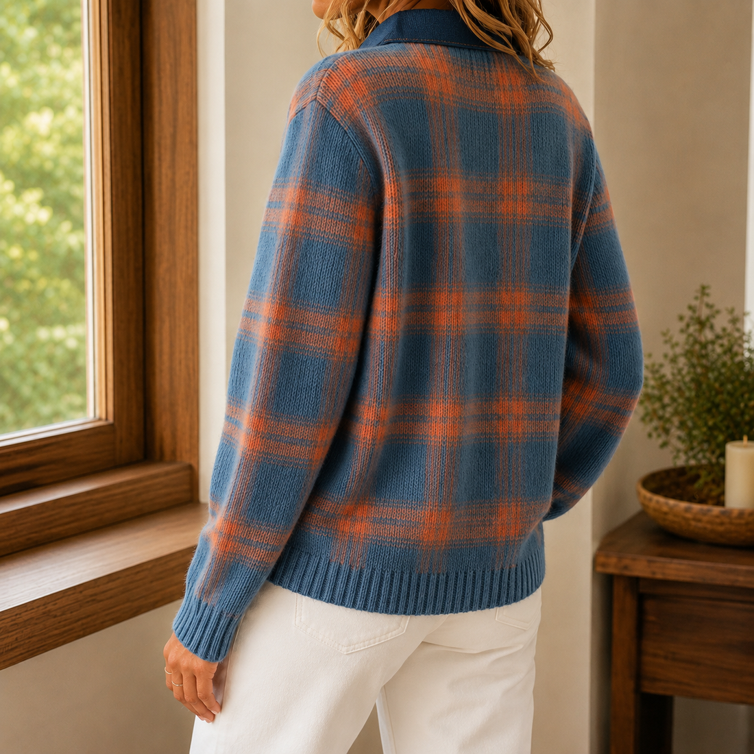 Sabina Plaid Sweater - Lead Alternate View