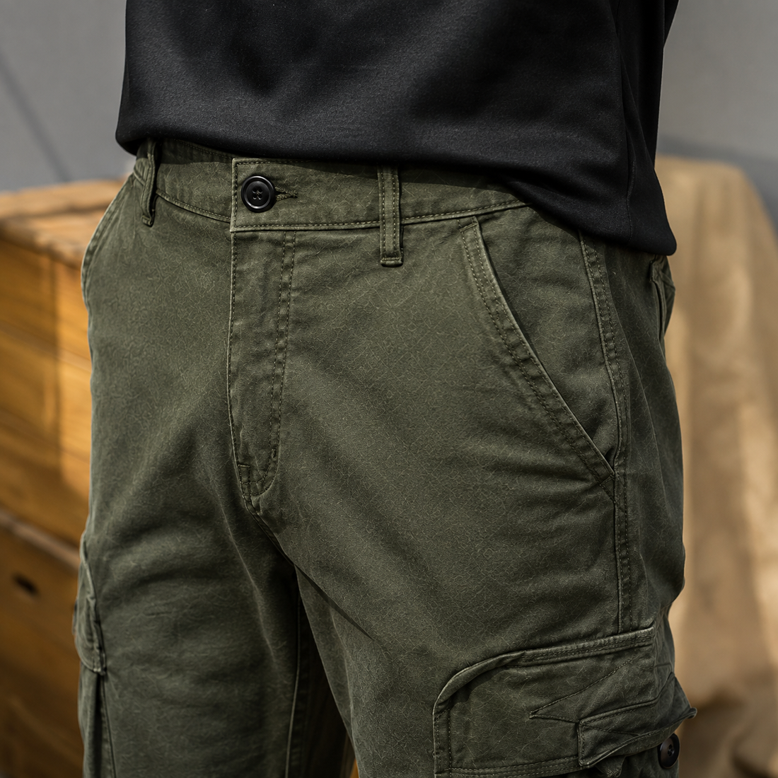 Dorian Relaxed Cargo Pants - Lead Product Detail
