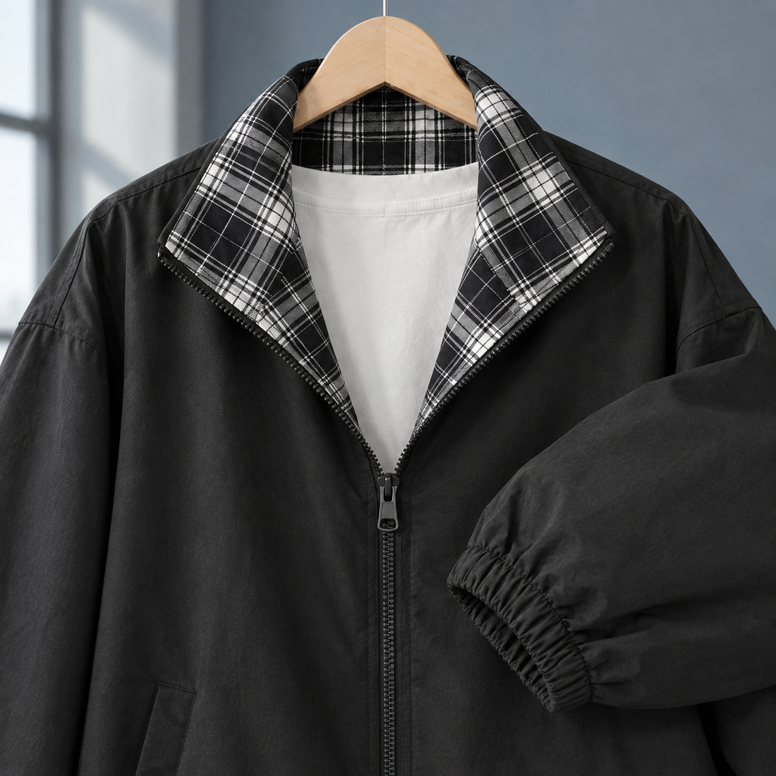 Magnus Plaid Collar Jacket - Lead Product Detail