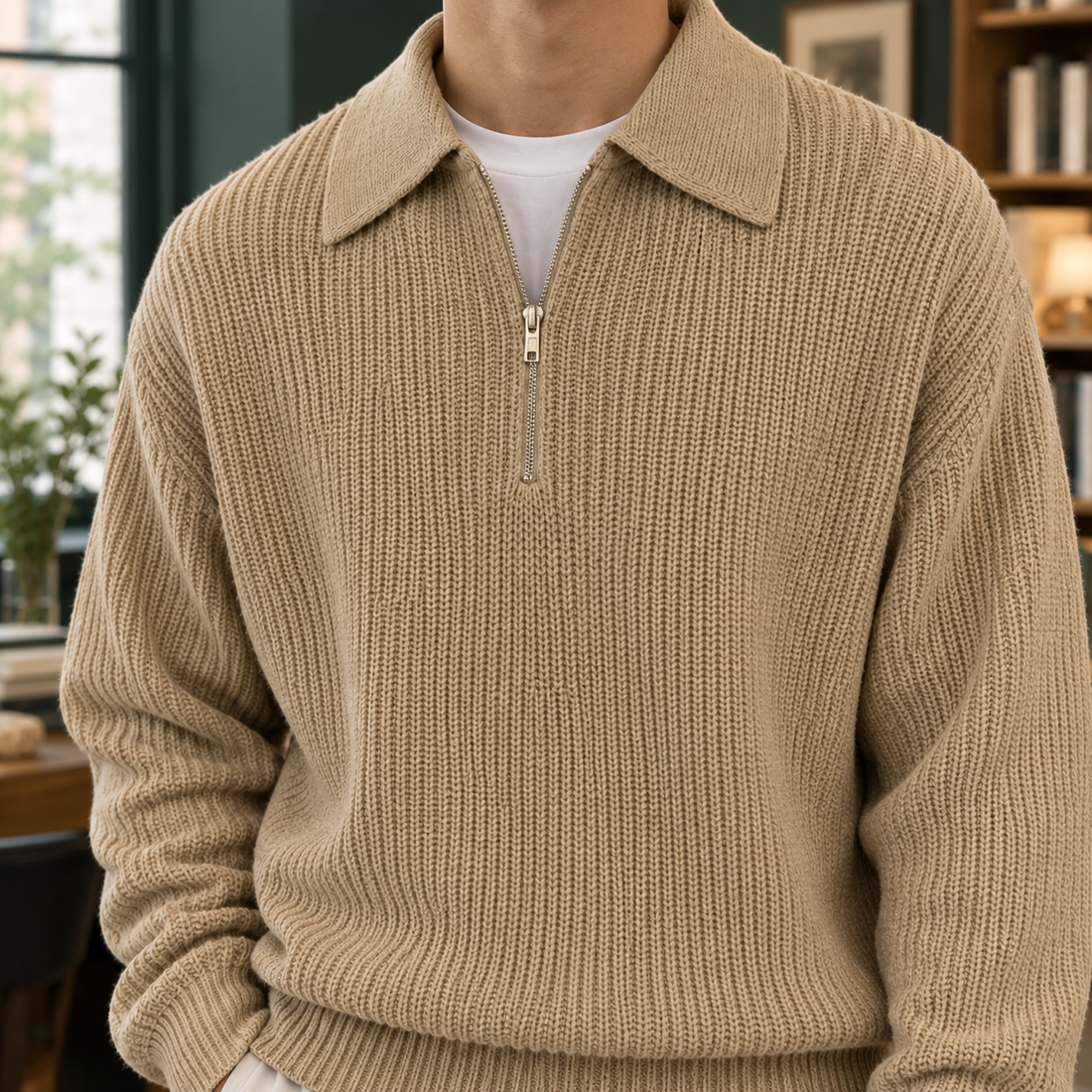 Knox Quarter Zip Sweater - Lead Product Detail