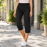 Elise-Skye Cargo Capri Pants - Black