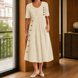 Tatiana-Louise Striped Midi Dress - Apricot