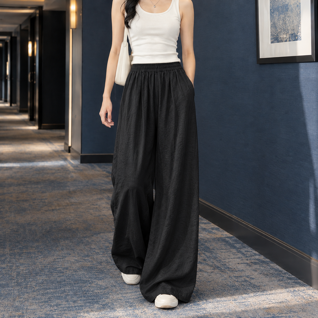Kara-Kate Wide Leg Pants - Black
