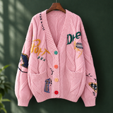 Rebecca Embroidered Cardigan - Pink