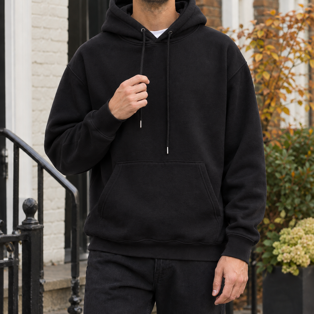 Marcel Relaxed Hoodie - Black