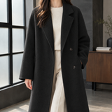 Delia-Grace Double Breasted Coat - Black