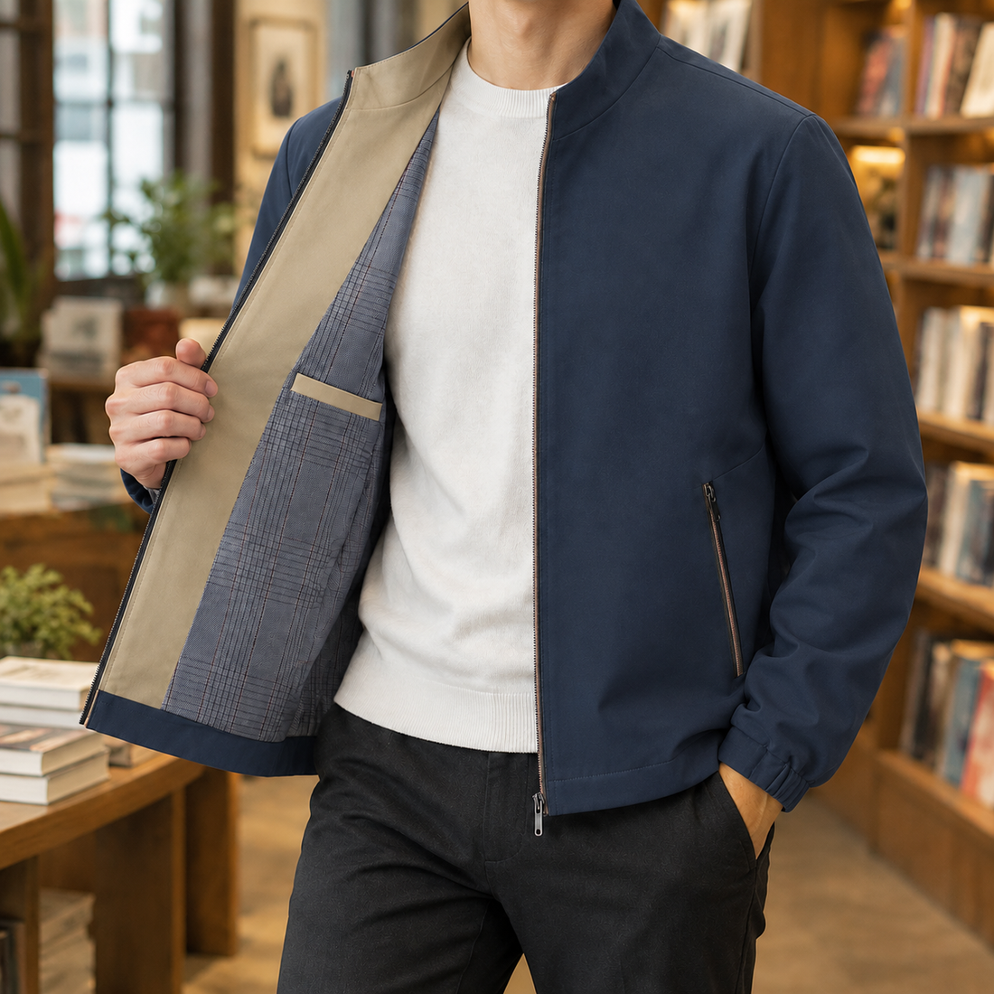 Forrester Zip Jacket - Three Pockets Blue