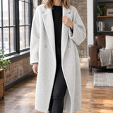Serena-Faye Wool Blend Coat - Off White