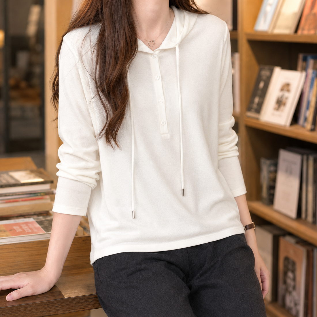 Aiglon Merino Hoodie - White