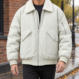 Harlan Aviator Jacket - Light Gray