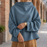 Nadia-Grace High-Neck Top - Blue