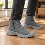 Zabarella-Lago Side Zip Boots - Gray