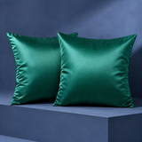 Rosewood Satin Cushion Covers - Emerald