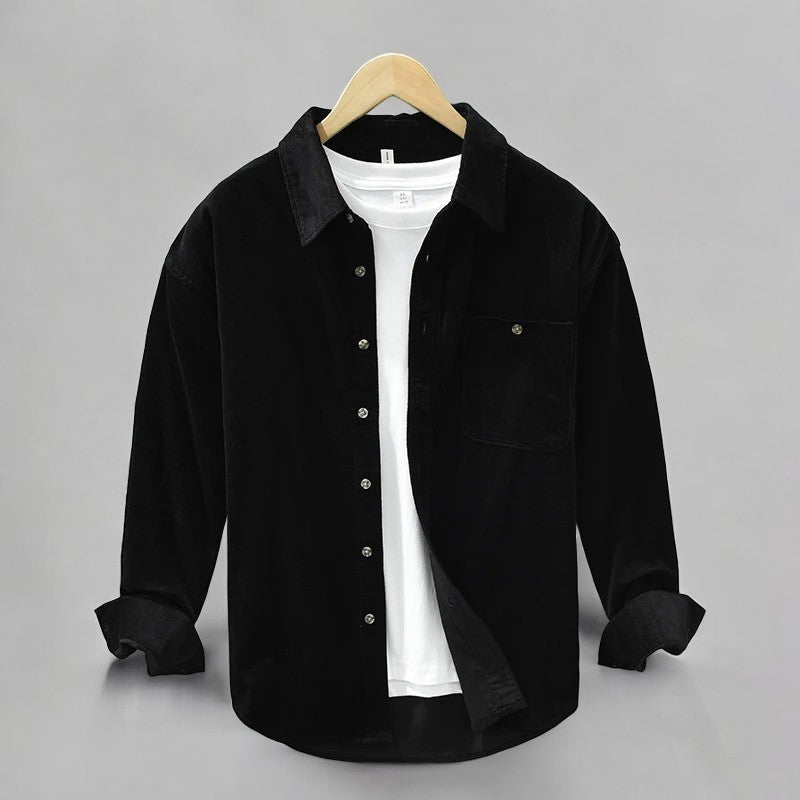 Caspian Corduroy Shirt - Black
