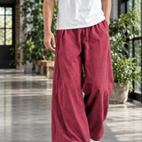 Oliver Wide Leg Pants - Wine Red