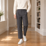 Lancelot Straight Pants - Dark Gray Nine Points
