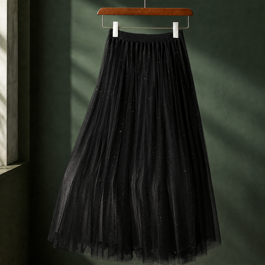 Adrienne Pleated Skirt - Black