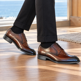 Sarzana Square Toe Derbies - Brown