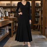 Aline-Rose Ribbed Maxi Dress - Black