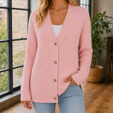 Evelina-Rae Cable Knit Sweater - Pink