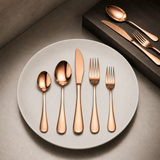 Florian Polished Flatware Set - Rose Gold