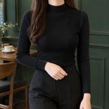Magdalena-Mae Mock Neck Top - Black