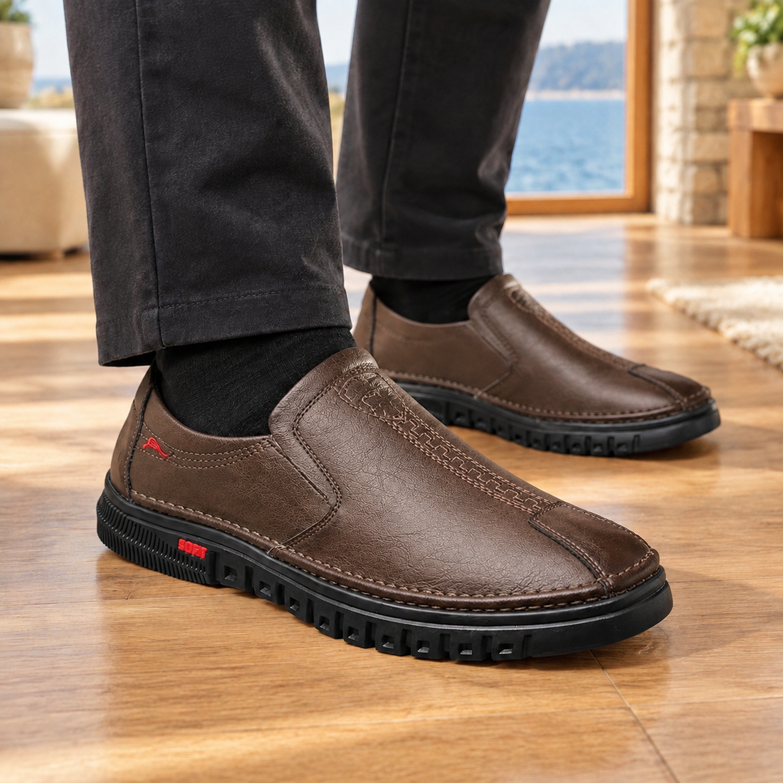 Melzi Slip-On Loafers - Brown