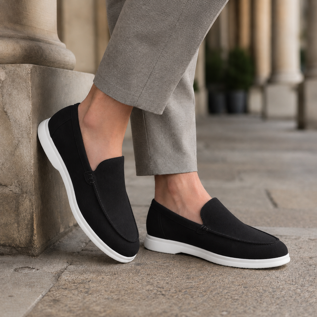 Fermo Canvas Loafers - Black