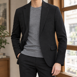 Ancel Slim Fit Blazer - Black White